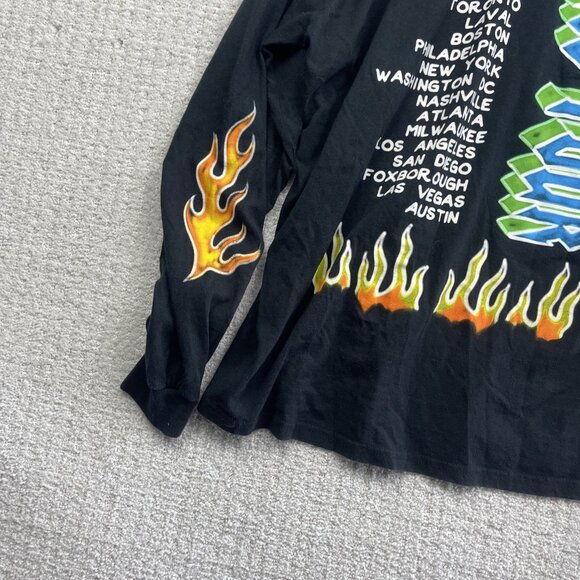 Billie Eilish 2019 World Tour Car Flames Graffiti Shirt Black Long Sleeve Size L - Picture 12 of 14